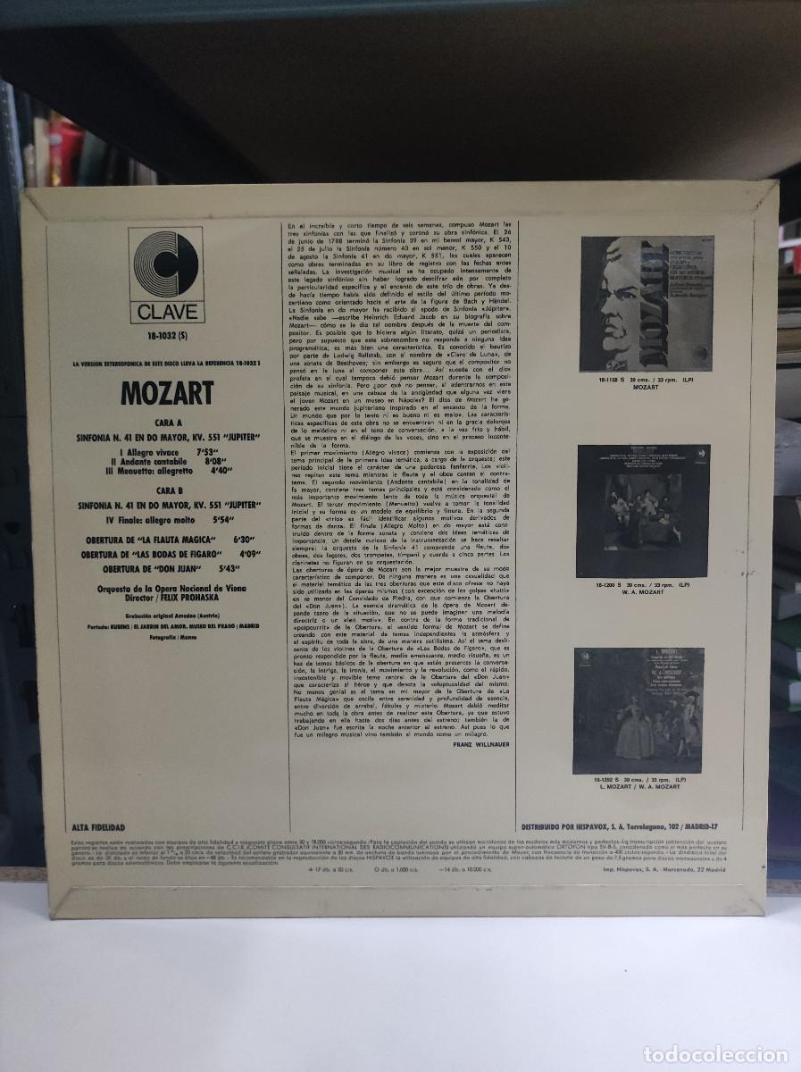 Discos de vinilo: MOZART SINFONIA JUPITER - Foto 2