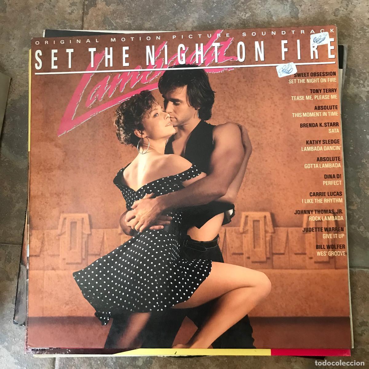 Discos de vinilo: VV.AA. - LAMBADA - SET THE NIGHT ON FIRE - LP EPIC 1990 - Foto 1