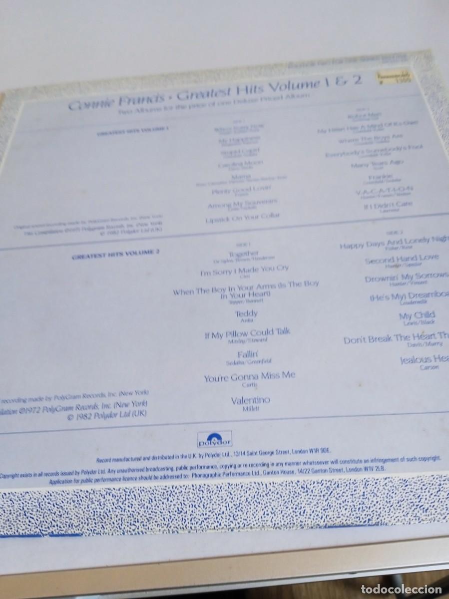Discos de vinilo: CONNIE FRANCIS Greatest Hits Volume 1 & 2 - Foto 2