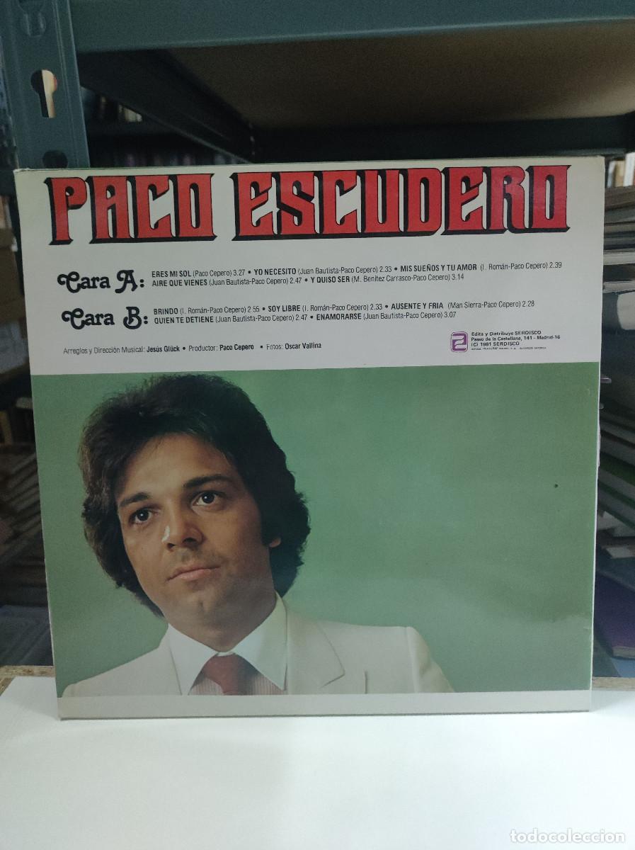 Discos de vinilo: Paco Escudero &ndash; Brindo - Foto 2
