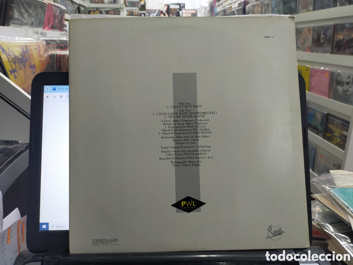 Discos de vinilo: Mandy Smith maxi i just cant wait Espa&ntilde;a 1987 - Foto 2
