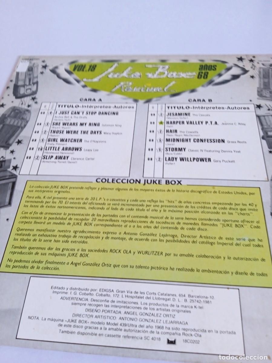 Discos de vinilo: JUKE - BOX Vol. 18 A&ntilde;o 68 - Foto 2
