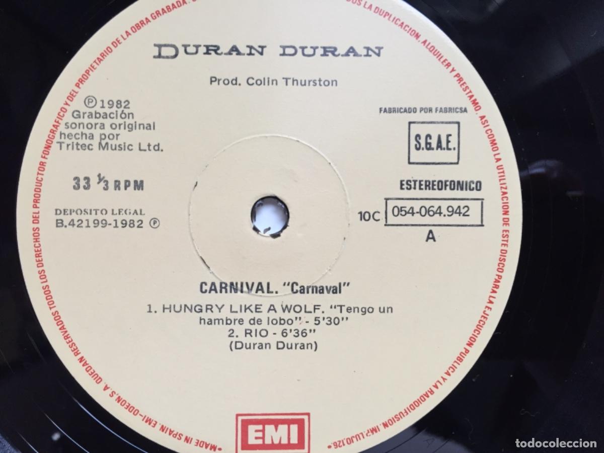 Discos de vinilo: DURAN DURAN. Carnaval. (Mini lp 1982) - Foto 3
