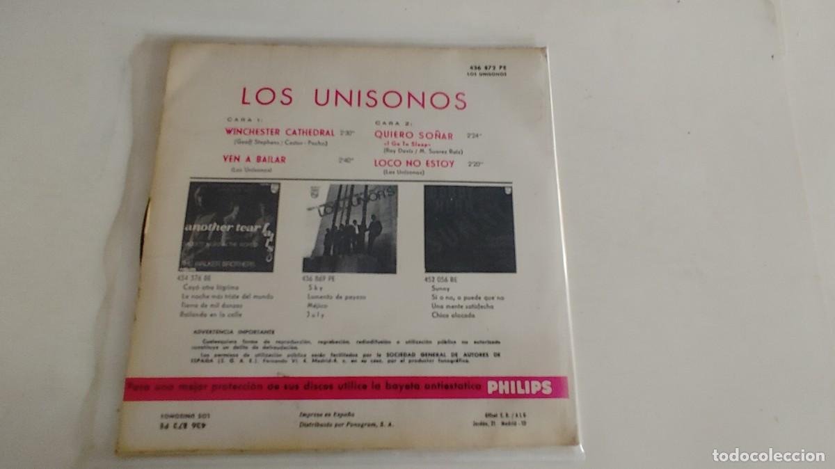 Discos de vinilo: LOS UNISONOS-EP Winchester Cathedral+3 - Foto 2