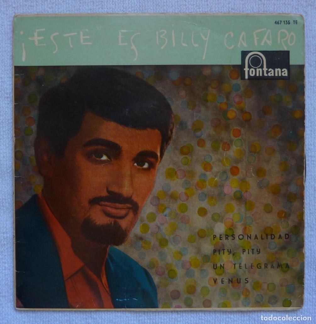 Discos de vinilo: BILLY CAFARO // PERSONALIDAD+3 // 1960 // EP - Foto 1