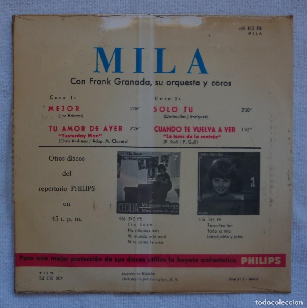 Discos de vinilo: MILA // MEJOR+3 // 1966 // EP - Foto 2