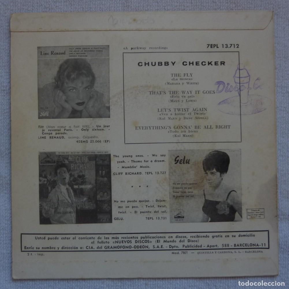 Discos de vinilo: CHUBBY CHECKER // THE FLY+3 // 1962 // EP - Foto 2