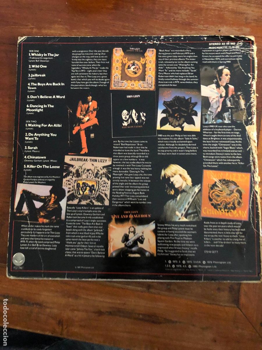 Discos de vinilo: Thin Lizzy &ndash; Lizzy Killers 1981 lp - Foto 3