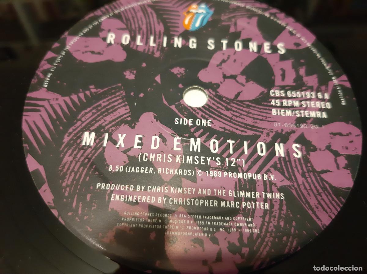 Discos de vinilo: ROLLING STONES -MIXED EMOTIONS- (1989) MAXI-SINGLE - Foto 2