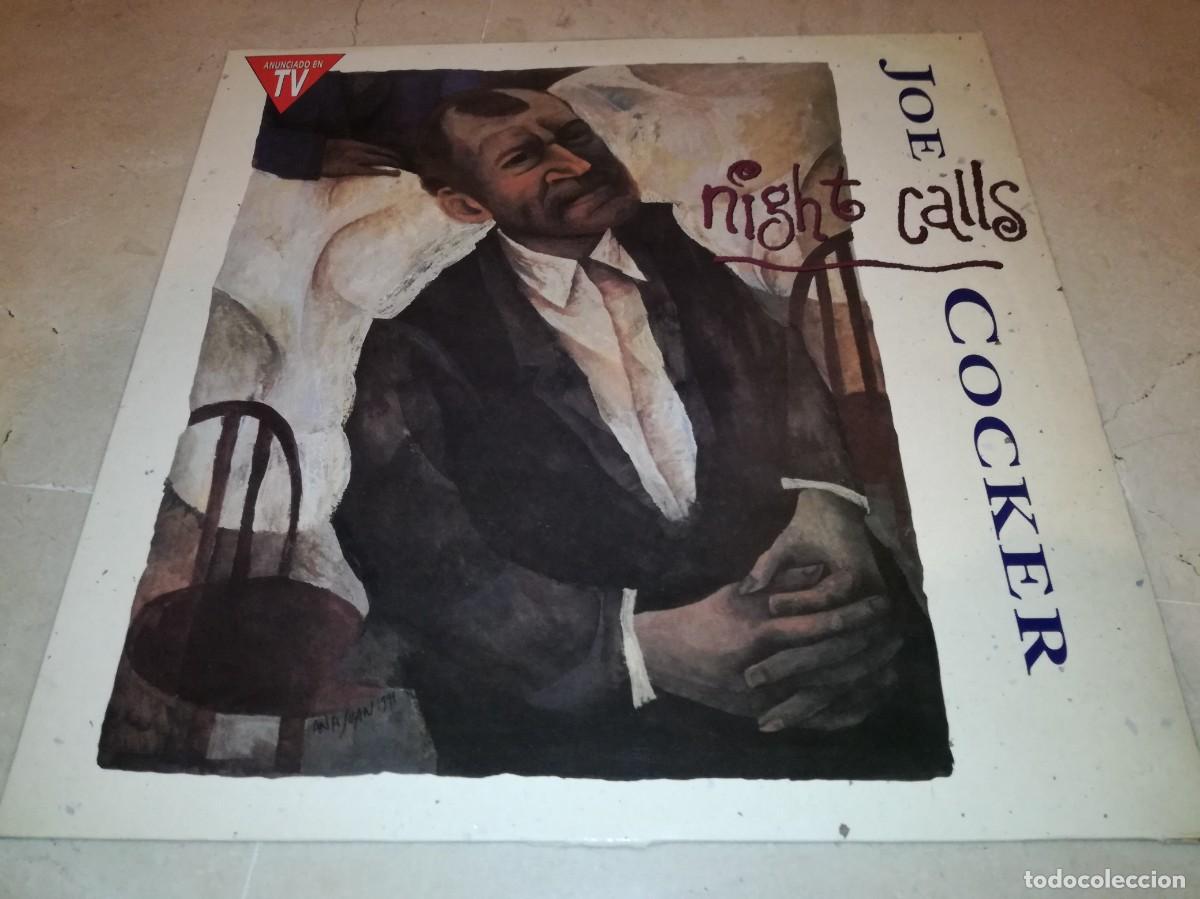 Discos de vinilo: JOE COCKER-NIGHT CALLS-ORIGINAL ESPA&Ntilde;OL 1991 - Foto 1