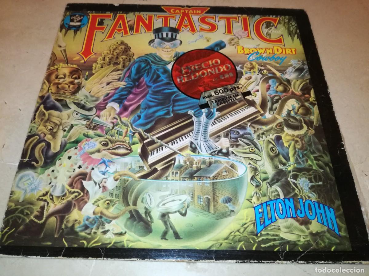 Discos de vinilo: ELTON JOHN-CAPTAIN FANTASTIC AND THE BROWN IRT COWBOY-EDICI&Oacute;N ESPA&Ntilde;OLA