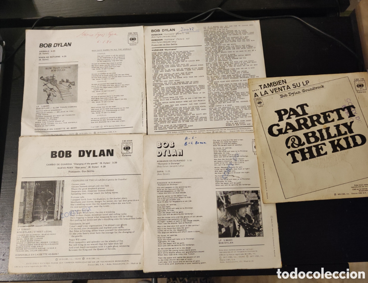 Discos de vinilo: Lote 5 EP Bob Dylan - Foto 2