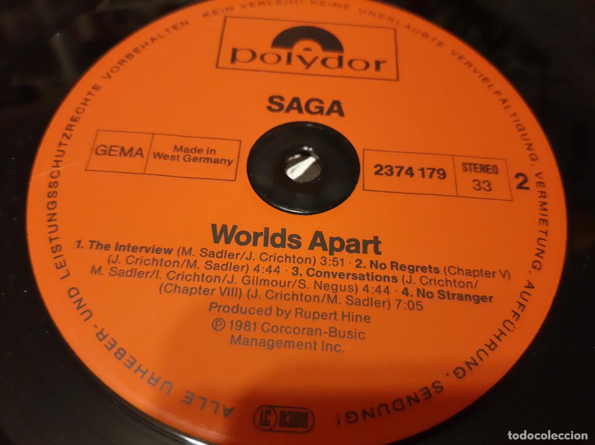 Discos de vinilo: SAGA -WORLDS APART- (1981) LP DISCO VINILO - Foto 3