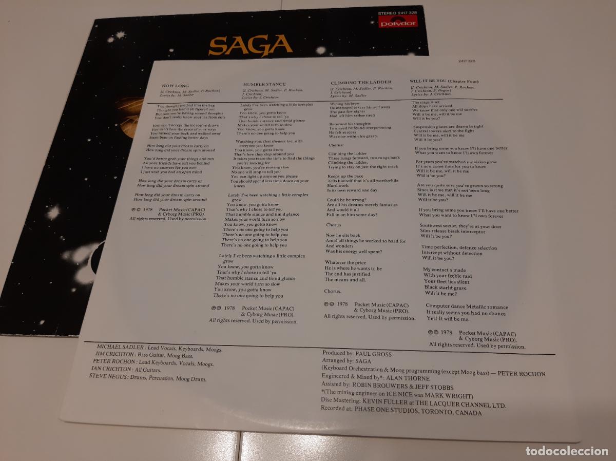Discos de vinilo: SAGA -SAGA- (1980) LP DISCO VINILO - Foto 5