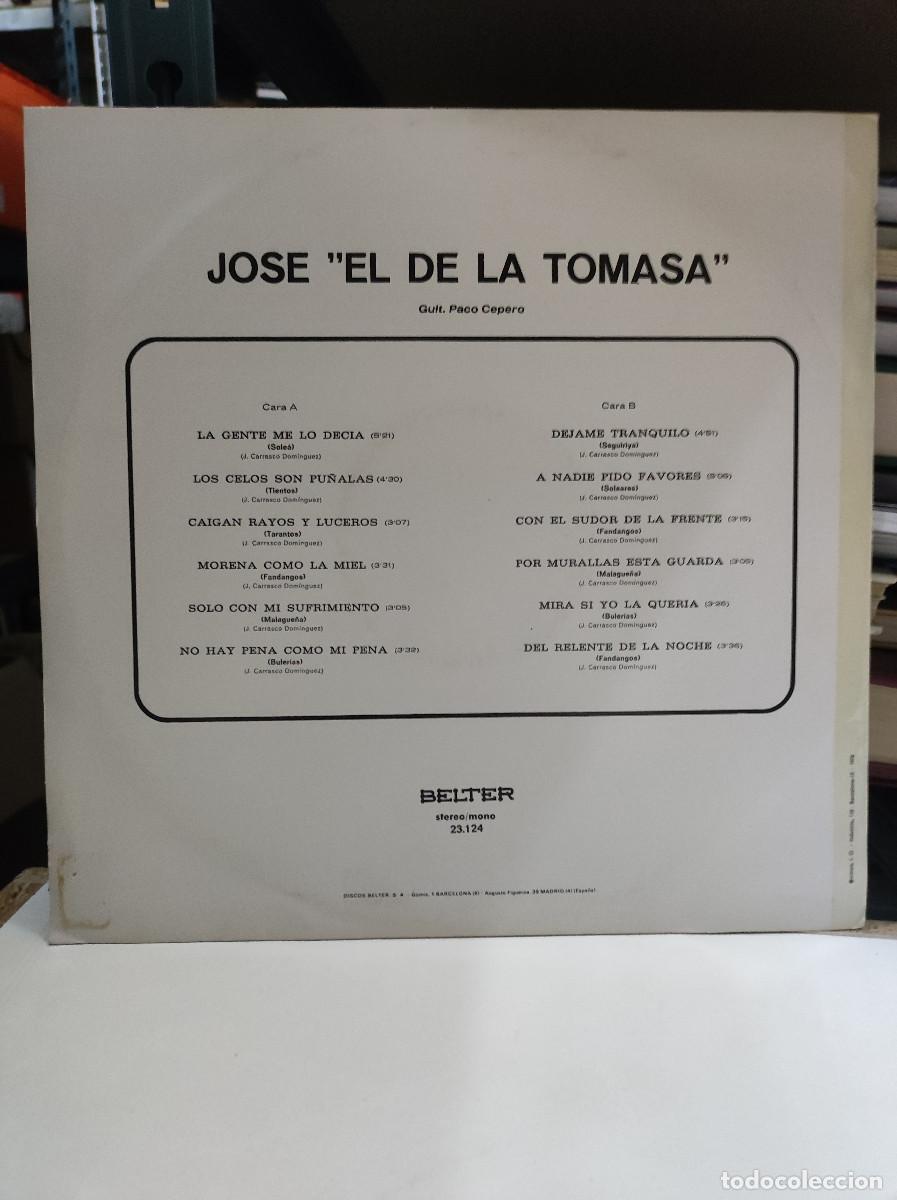 Discos de vinilo: Jose &rdquo;El De La Tomasa&rdquo;* &ndash; Jose &rdquo;El De La Tomasa&rdquo; - Foto 2