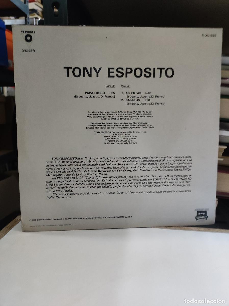 Discos de vinilo: Tony Esposito &ndash; Papa Chico - Foto 2