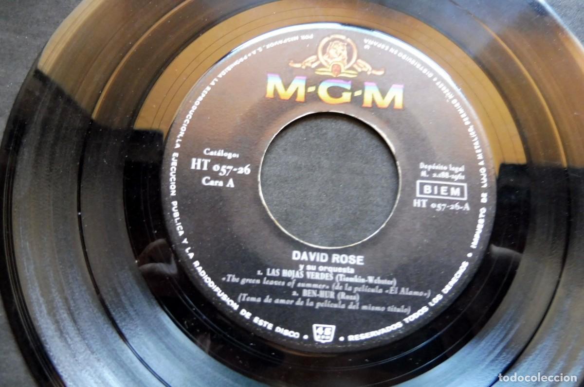 Discos de vinilo: SINGLE - DAVID ROSE Y SU ORQUESTA - 4 EXITOS DE PELICULAS - HISPAVOX HT 057-26 - Foto 4