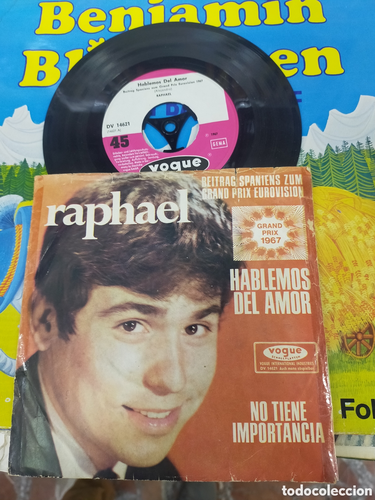 Discos de vinilo: Raphael single hablemos del amor Alemania 1967 - Foto 1