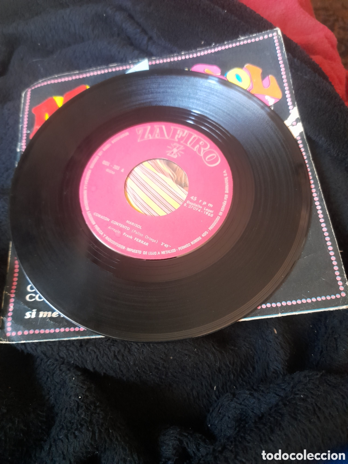 Discos de vinilo: Antiguo vinilo de Marisol, Coraz&oacute;n contento - Foto 3