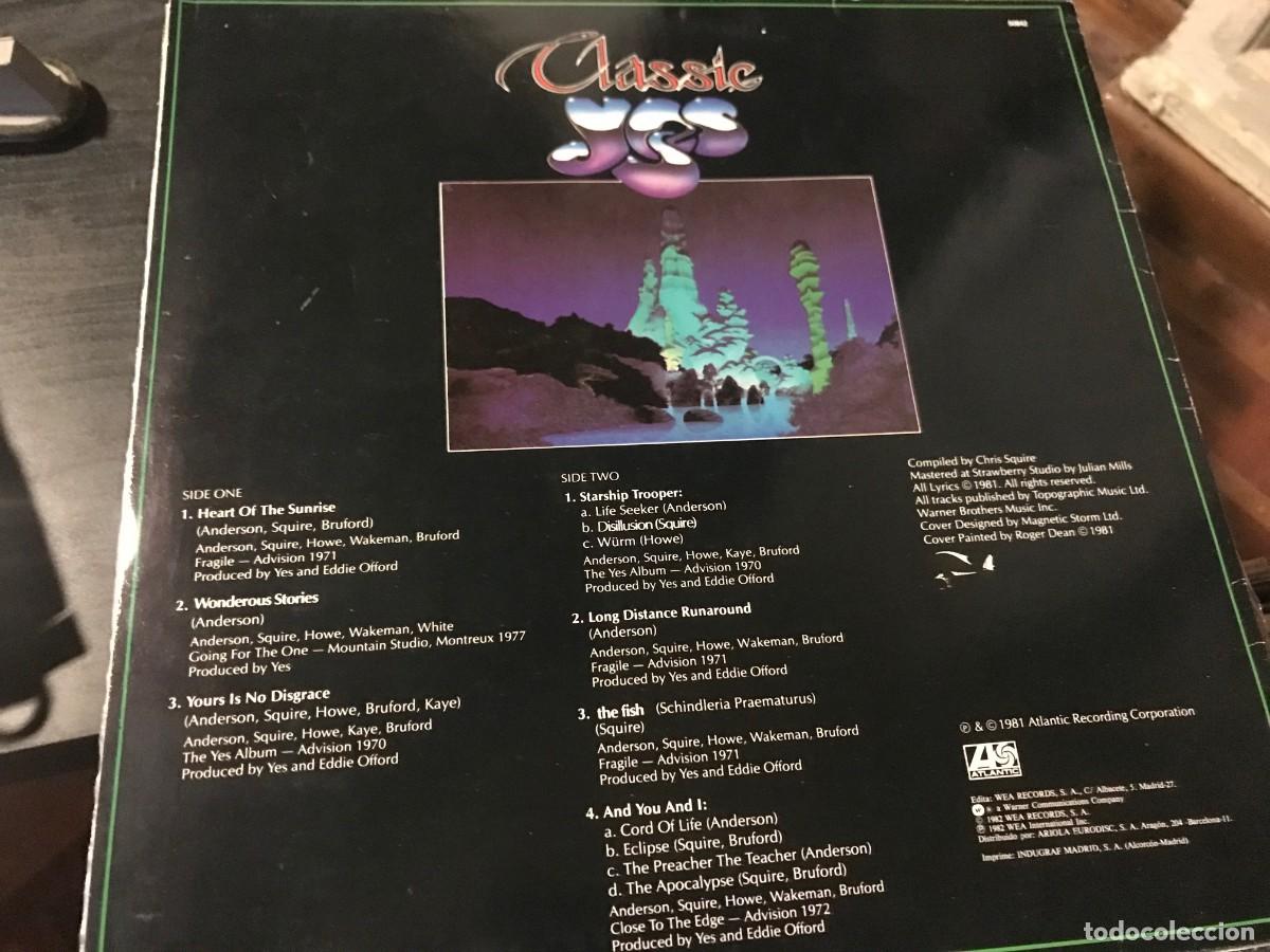Discos de vinilo: YES - CLASSIC LP ATLANTIC 1981 - PROG ROCK PROGRESIVO - Foto 2