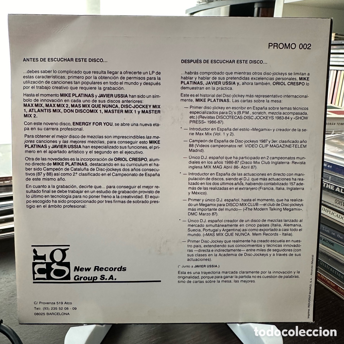 Discos de vinilo: Mike Platinas - NRG 4 U (7&rdquo;, S/Sided, Comp, Mixed) - Foto 2