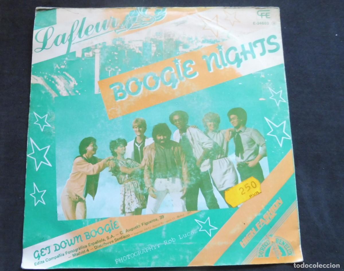 Discos de vinilo: SINGLE - BOOGIE NIGHTS - LA FLEUR - GET DOWN BOOGIE - CFE E-34.603 - Foto 2