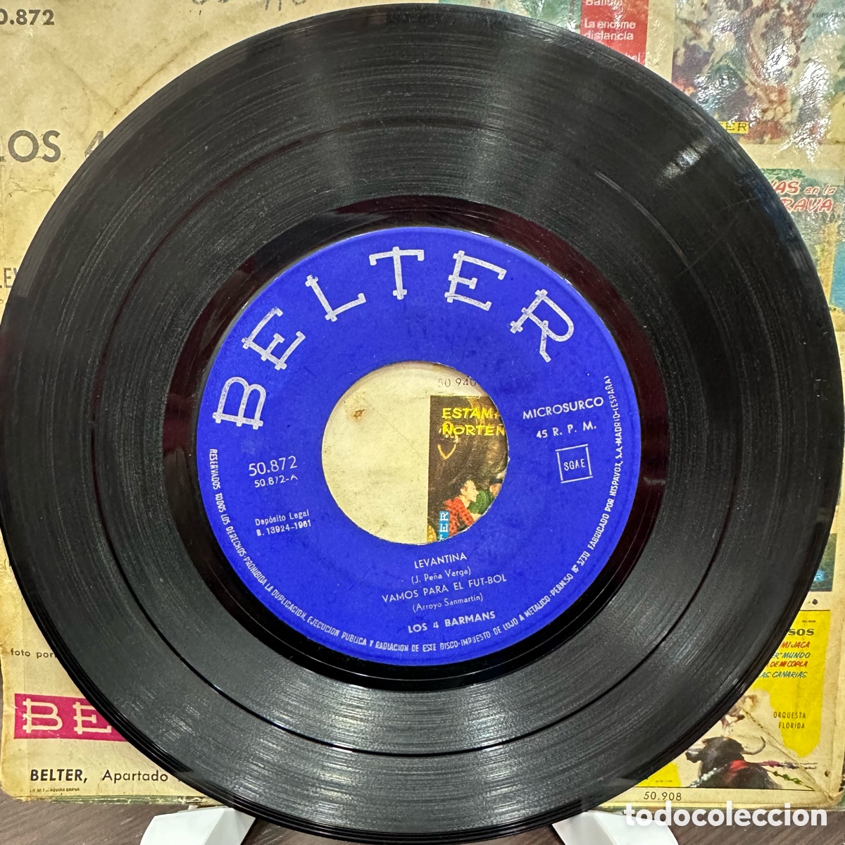 Discos de vinilo: Los 4 Barmans - Levantina (7&rdquo;, EP) - Foto 3