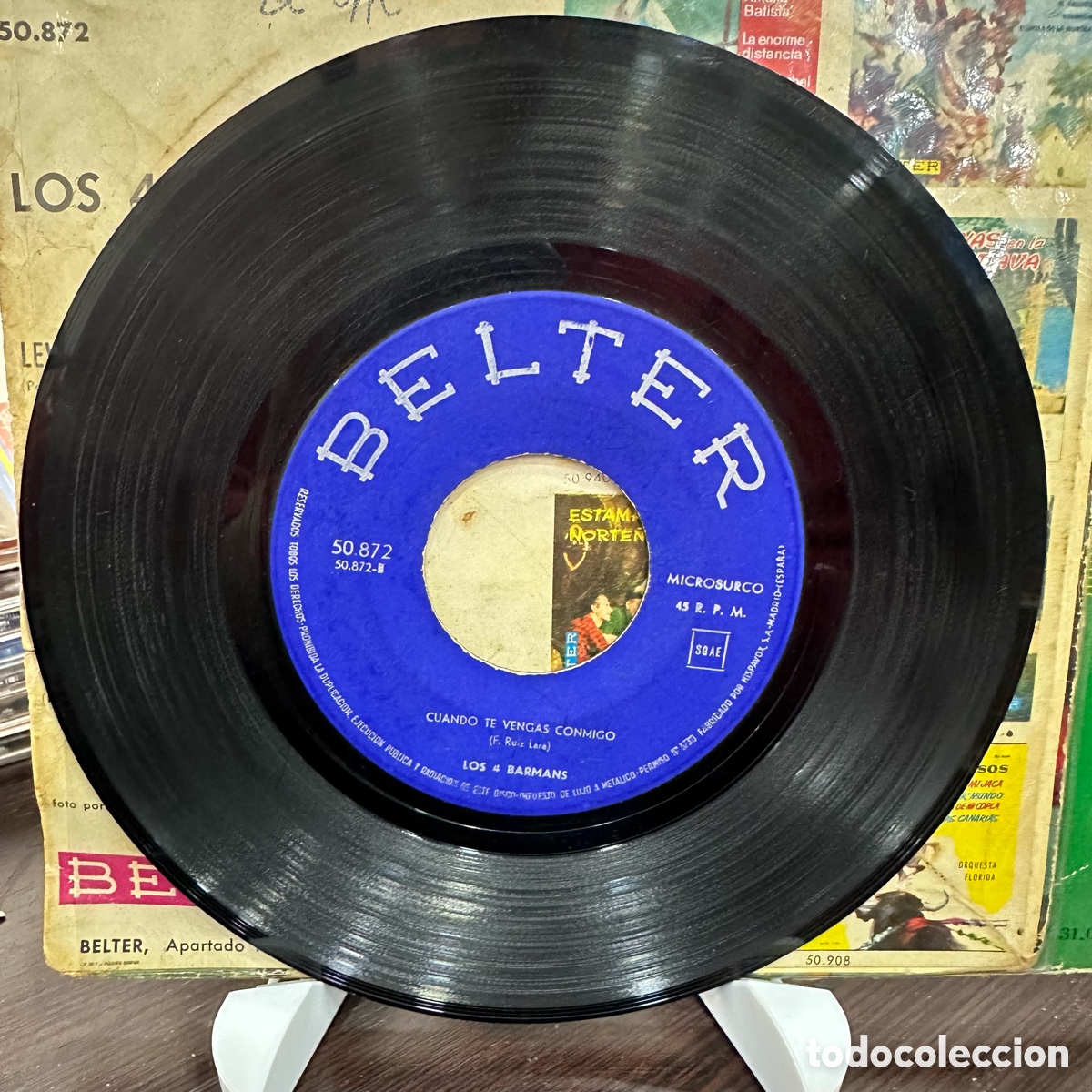 Discos de vinilo: Los 4 Barmans - Levantina (7&rdquo;, EP) - Foto 4