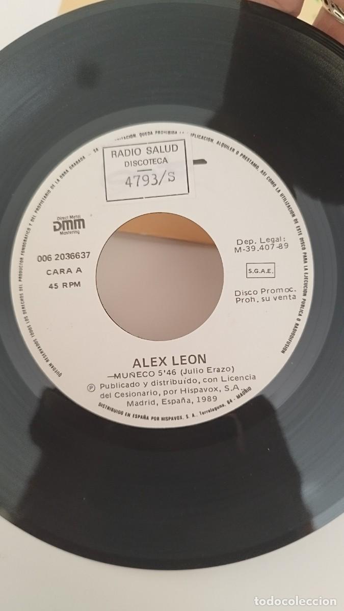 Discos de vinilo: Alex Leon &ndash; Mu&ntilde;eco.Single promo 7&rdquo; - Foto 2
