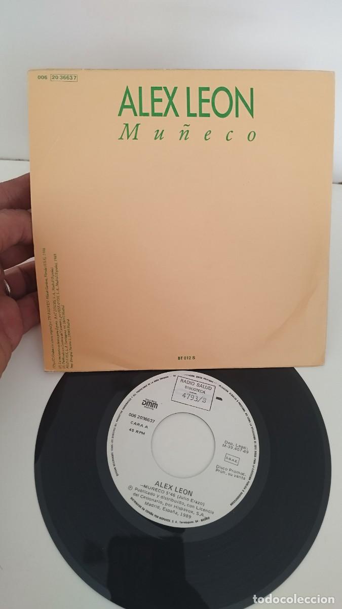 Discos de vinilo: Alex Leon &ndash; Mu&ntilde;eco.Single promo 7&rdquo; - Foto 3