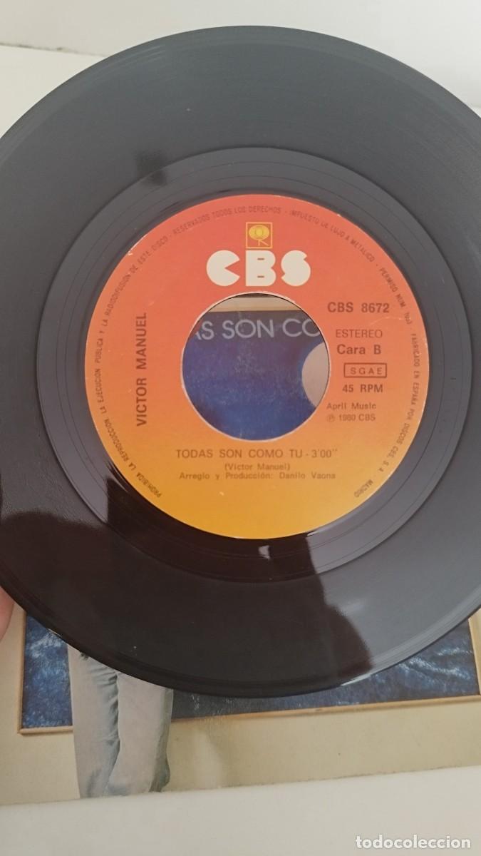 Discos de vinilo: VICTOR MANUEL , LUNA/TODAS SON COMO TU.Single 7&rdquo; - Foto 2