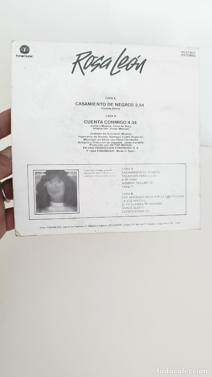 Discos de vinilo: Rosa Le&oacute;n , casamiento de negros.Single 7&rdquo; - Foto 3