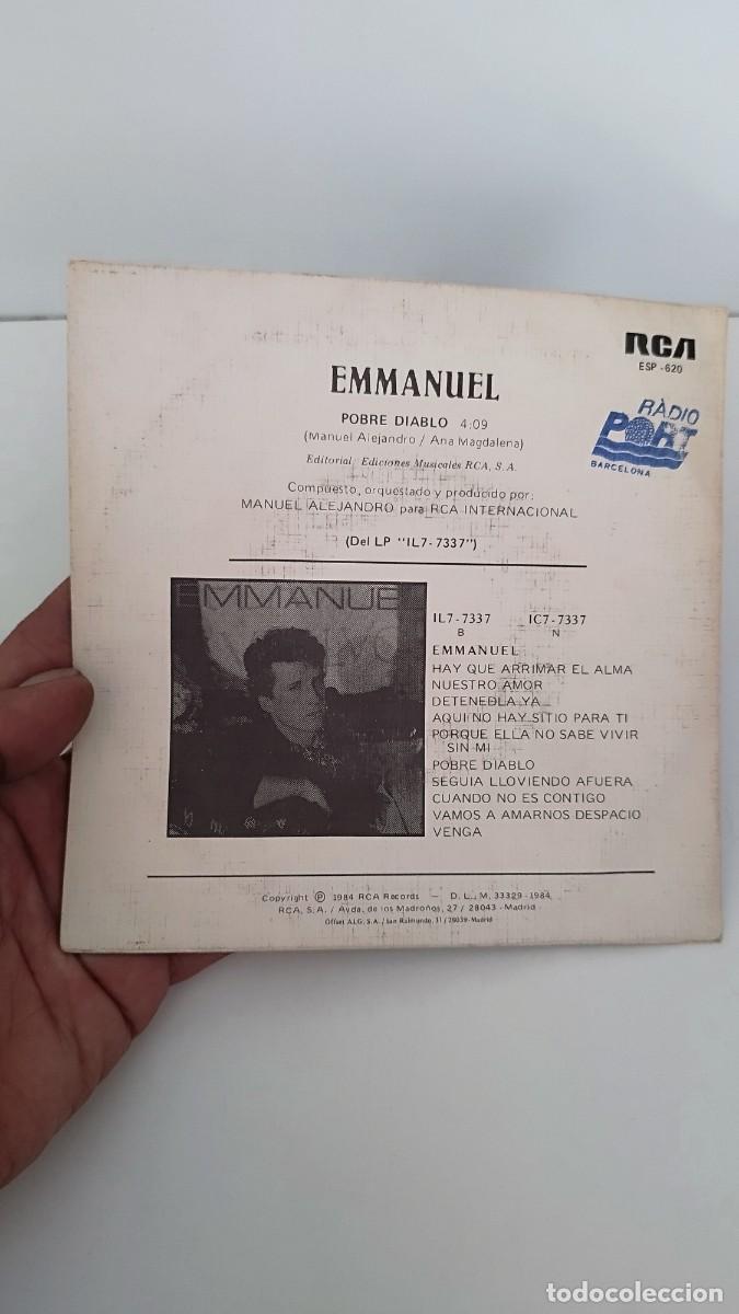 Discos de vinilo: Emmanuel &ndash; Pobre Diablo.Single 7&rdquo; - Foto 3