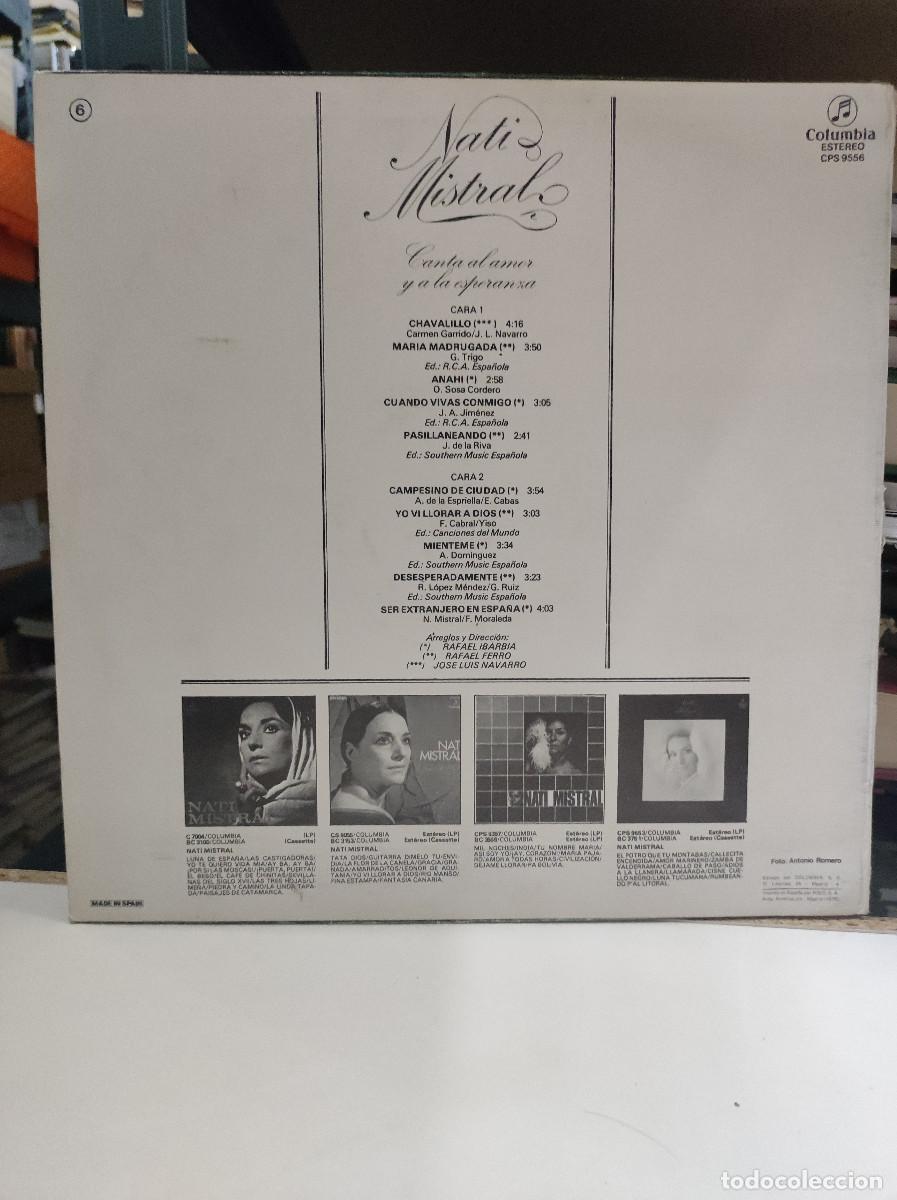 Discos de vinilo: Nati Mistral &ndash; Canta Al Amor Y A La Esperanza - Foto 2