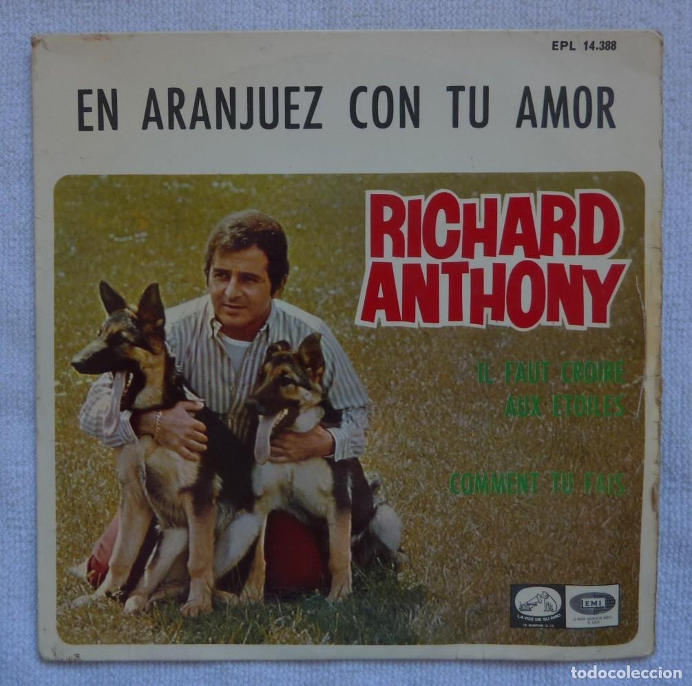Discos de vinilo: RICHARD ANTHONY // EN ARANJUEZ CON TU AMOR+3 // 1967 // EP - Foto 1
