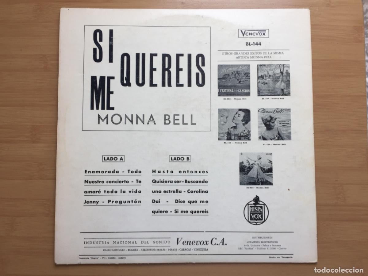 Discos de vinilo: MONNA BELL. Si me quereis. (vinilo lp ) - Foto 2