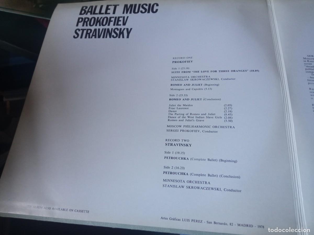 Discos de vinilo: Prokofiev/Stravinski. Disco doble - Foto 2