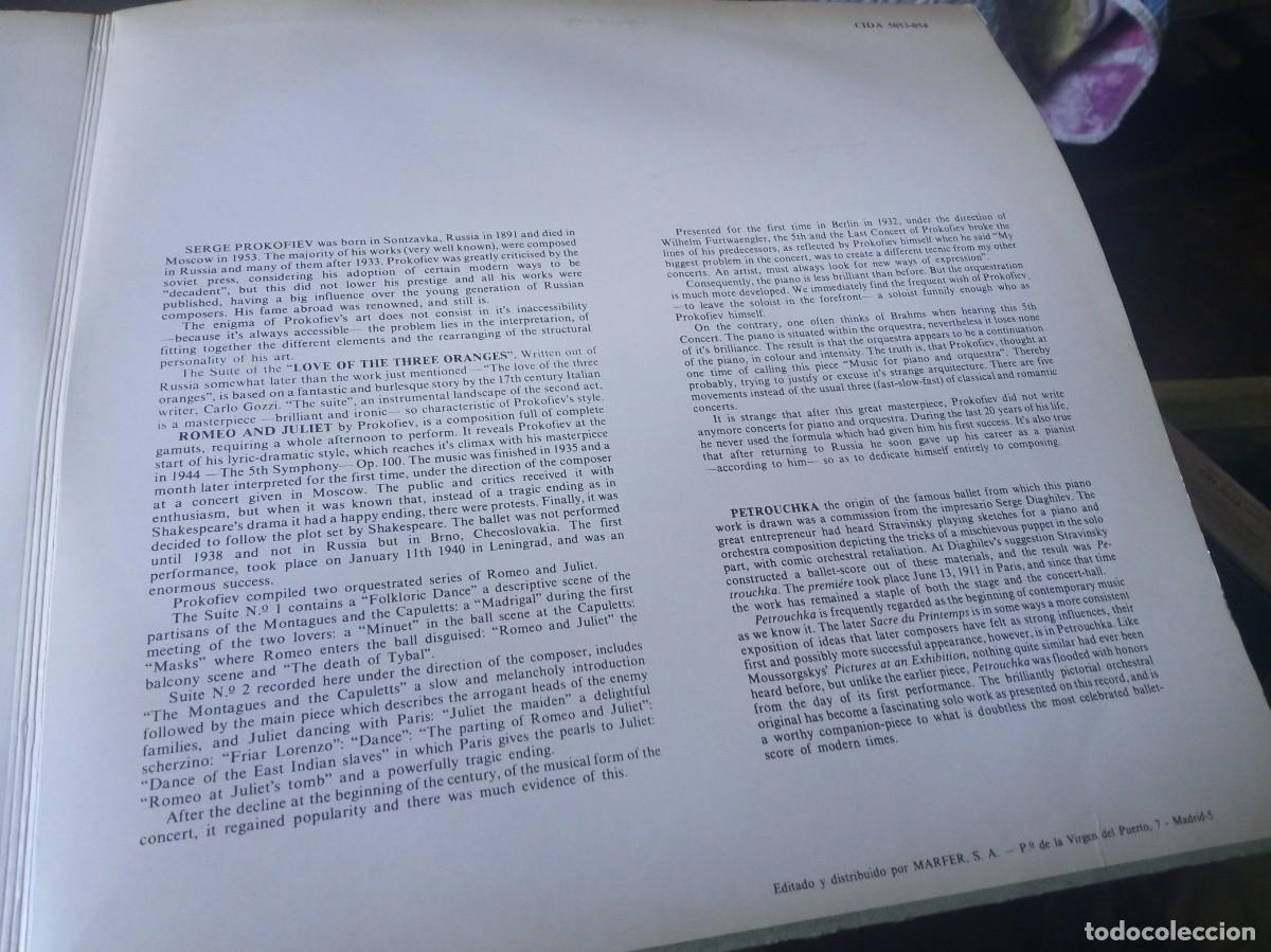 Discos de vinilo: Prokofiev/Stravinski. Disco doble - Foto 3