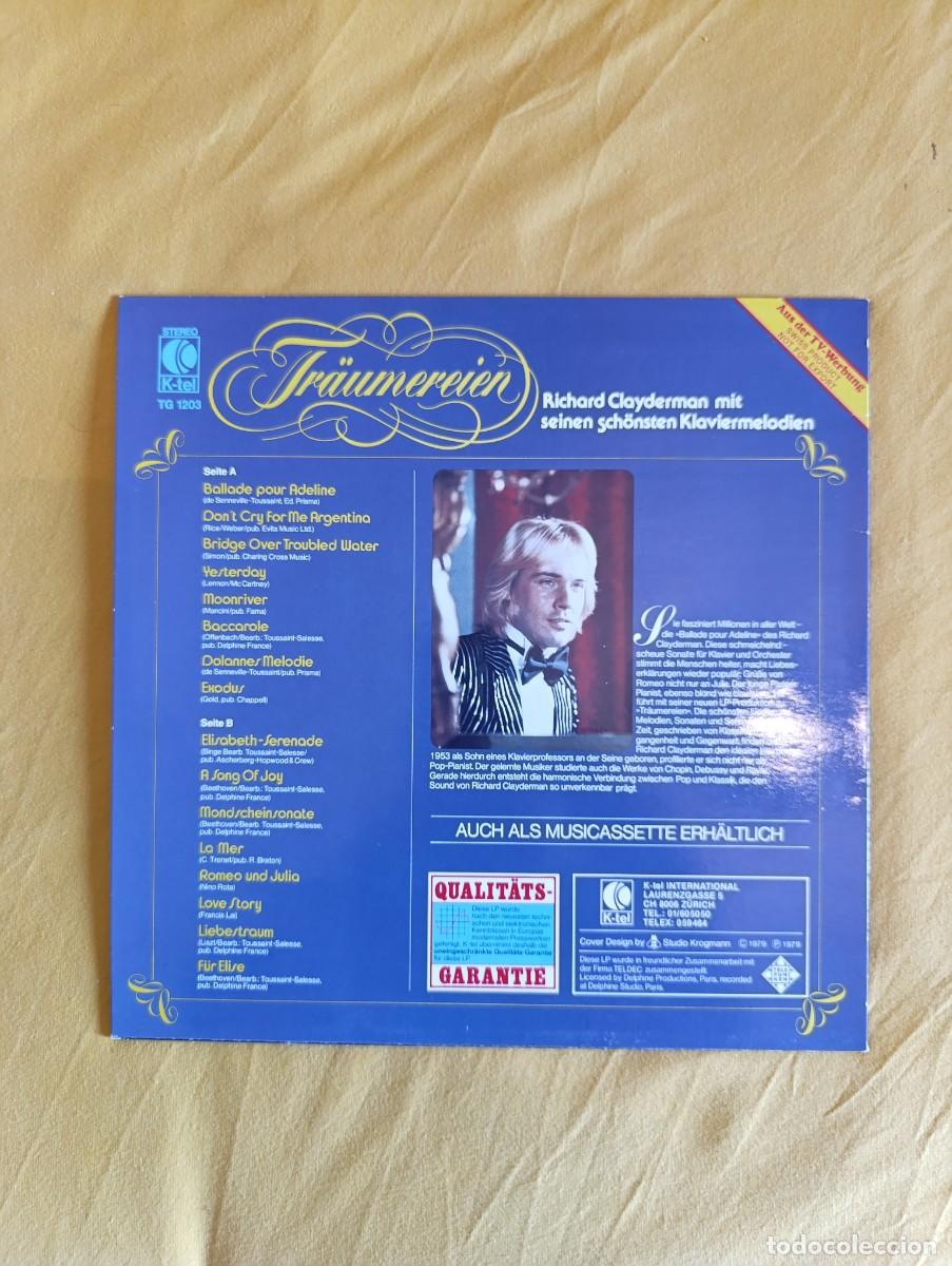 Discos de vinilo: Disco de vinilo Richard Clayderman &ndash; Tr&auml;umereien - Foto 3