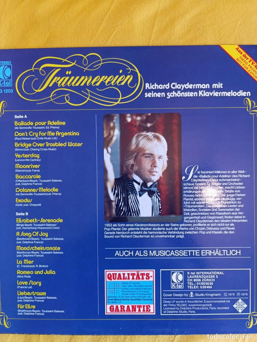 Discos de vinilo: Disco de vinilo Richard Clayderman &ndash; Tr&auml;umereien - Foto 4
