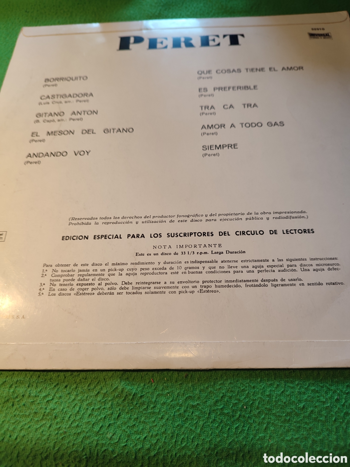 Discos de vinilo: Peret - Same Vinilo Lp - Foto 2
