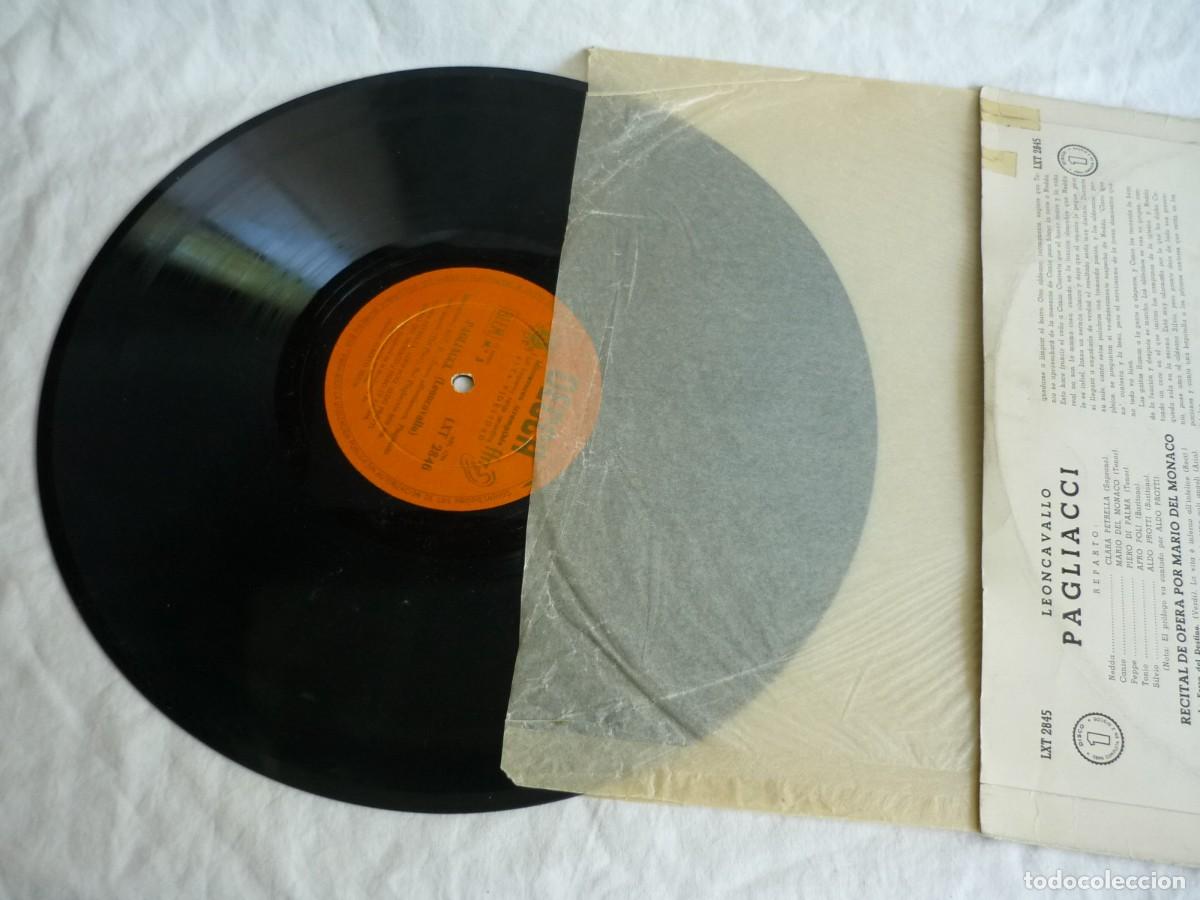 Discos de vinilo: 2 LPs vinilo Leoncavallo Pagliacci Mario de M&oacute;naco - Foto 7