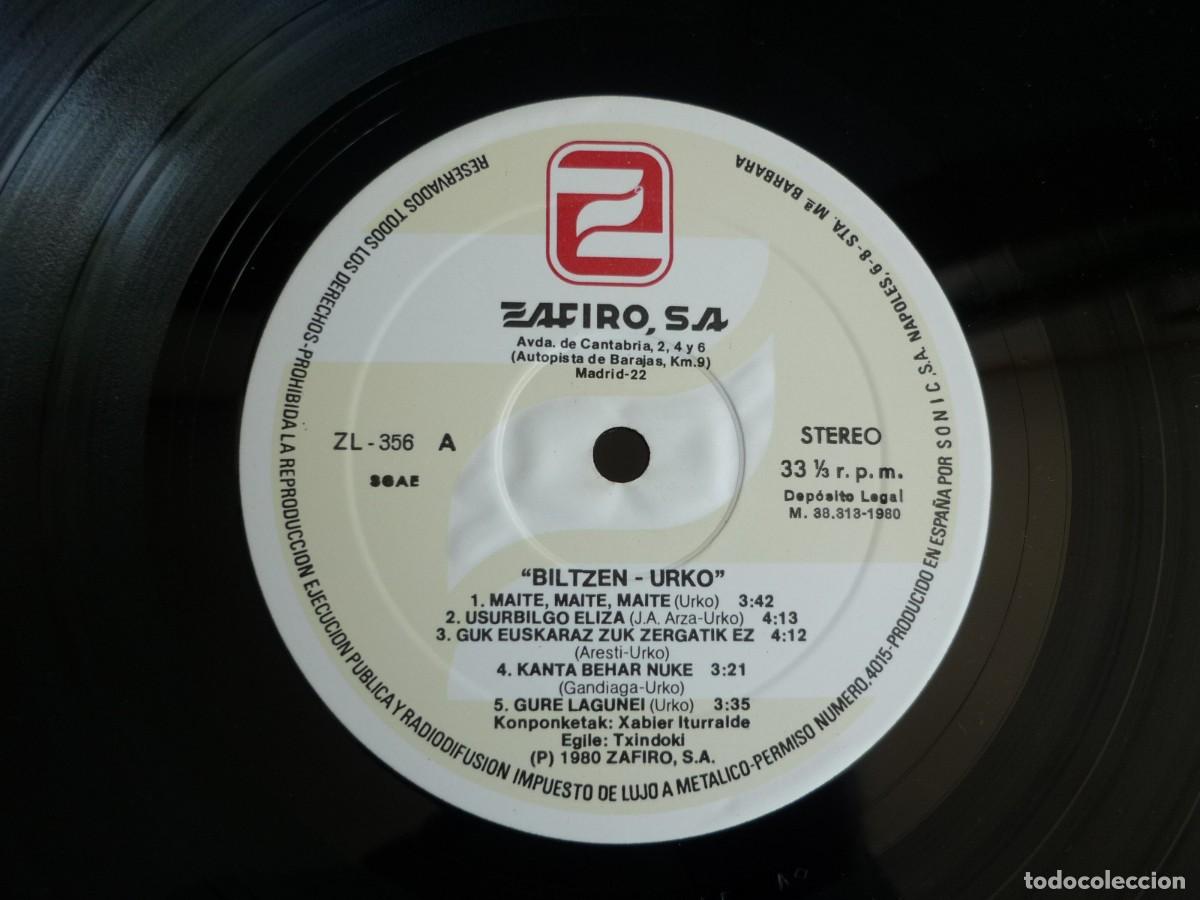 Discos de vinilo: LP vinilo Urko Biltzen 1980 - Foto 4