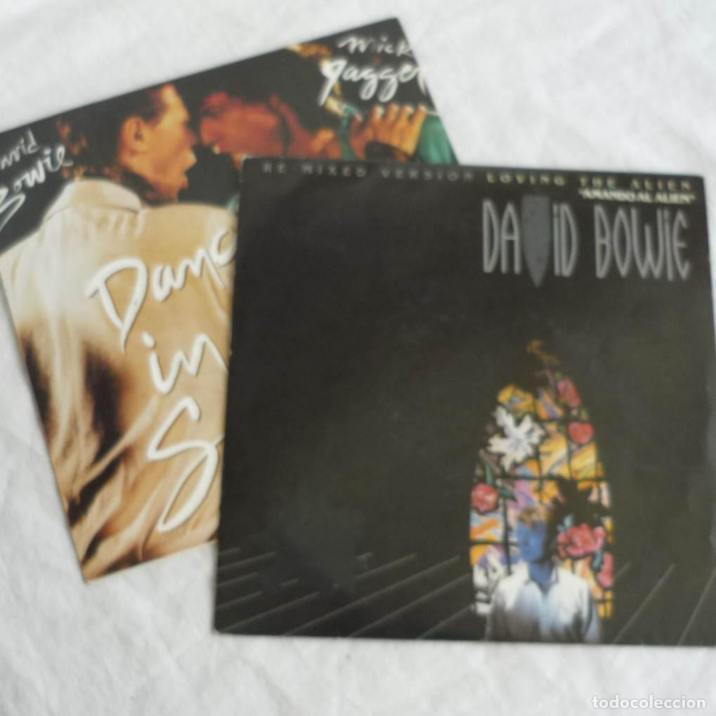 Discos de vinilo: 2 singles David Bowie, Mick Jagger 1985 - Foto 1