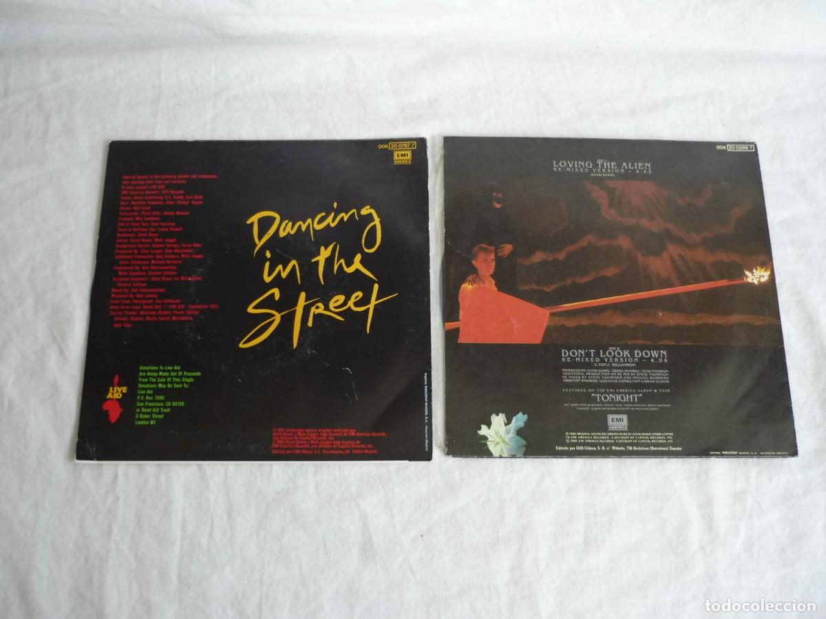 Discos de vinilo: 2 singles David Bowie, Mick Jagger 1985 - Foto 3