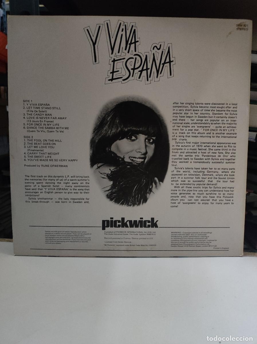 Discos de vinilo: Sylvia &ndash; Y Viva Espa&ntilde;a - Foto 2