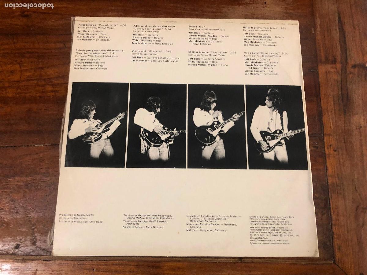Discos de vinilo: jeff beck,wired, LP edicion espa&ntilde;ola de 1976 - Foto 2