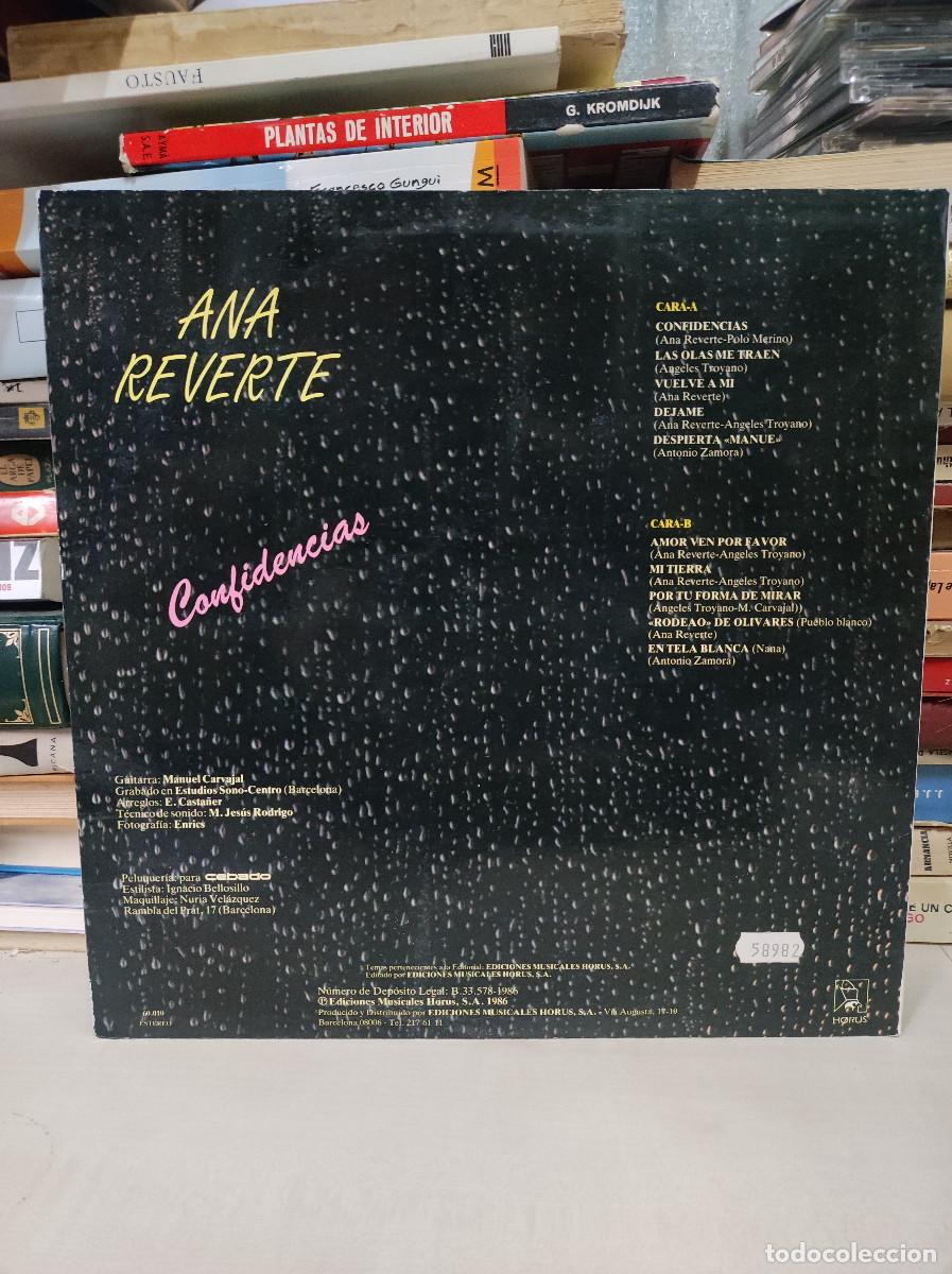 Discos de vinilo: Ana Reverte &ndash; Confidencias - Foto 2