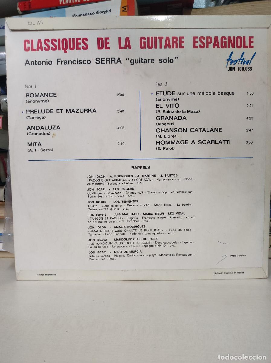 Discos de vinilo: CLASSIQUES DE LA GUITARE ESPAGNOLE - Foto 2