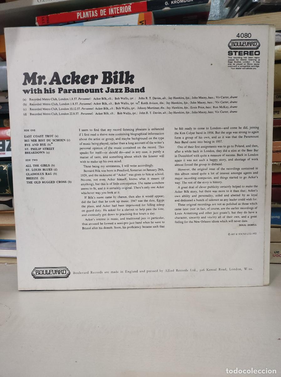 Discos de vinilo: Mr. Acker Bilk And His Paramount Jazz Band &ndash; Mr. Acker Bilk - Foto 2